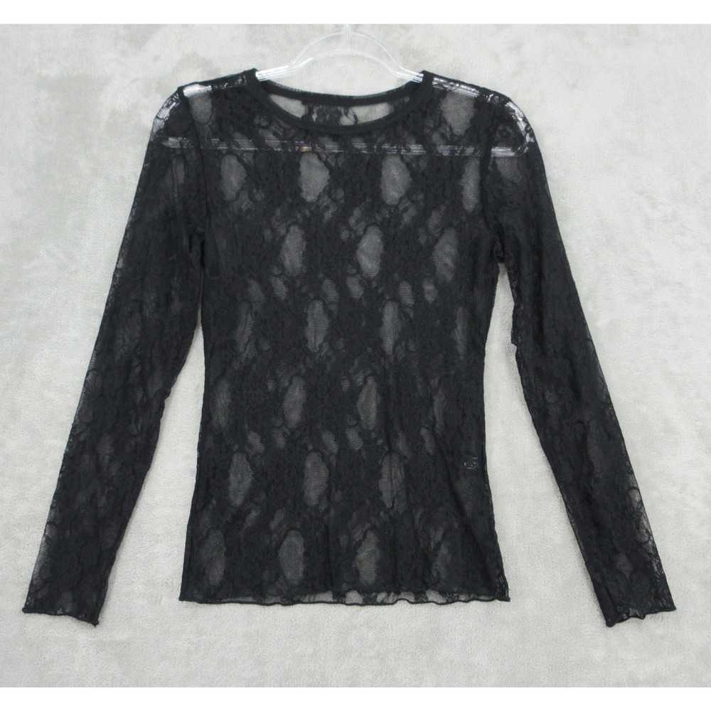 Sheer Lace Top Womens Small Boutique Floral Festival Romantic Whimsigoth Fairy